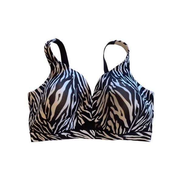 Cacique Bra Lightly Lined No Wire Comfort Lounge Zebra Stripe Print 40DDD - Picture 1 of 4